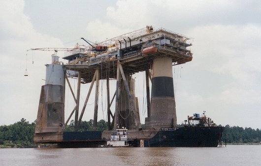 Falrig 78 dry docking on barge