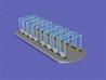 MOSES barge model with 8 RTGs